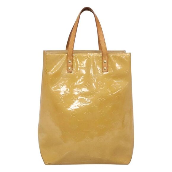 LOUIS VUITTON Monogram Vernis Reade MM Hand Bag Beige LV Auth - Picture 2 of 16